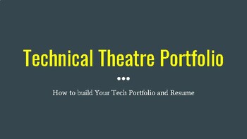 Preview of Technical Theatre Portfolio