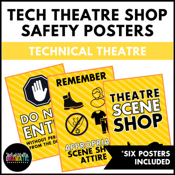 Preview of Technical Theatre Scene Shop Posters, Tech Flyers | Drama Classroom Decor