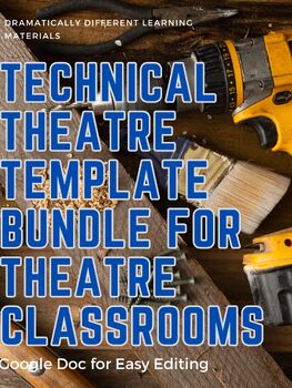 Preview of Technical Theatre Template Bundle- Updated November 2021