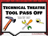 Technical Theatre Tool Pass Off Test Signature Sheet