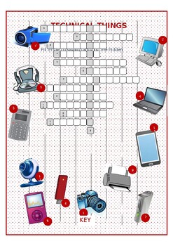 Technical Things Crossword Puzzle by Ervin Sawayn TPT