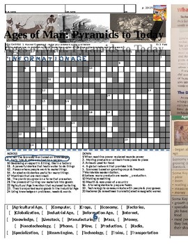 Preview of Technological Ages: The Pyramids to Today CROSSWORD ~STEM~   incl 1-page Content