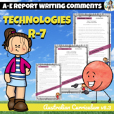 Technologies Australian Curriculum Report Writing Comments