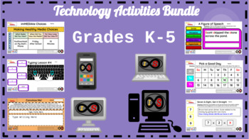 Preview of ELA Technology Activities Bundle - PowerPoint Slides (Grades K-5)