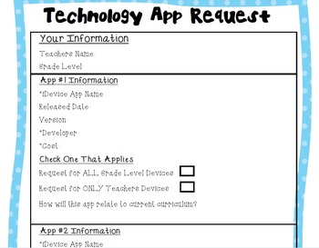 Preview of Technology App Request