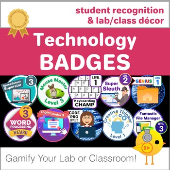 Preview of Technology Badges - Student Recognition and Room Decor
