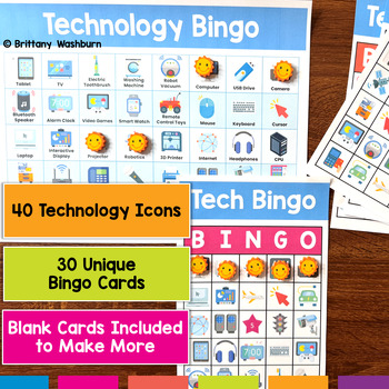 Preview of Technology Bingo Printable Computer Lab Activity
