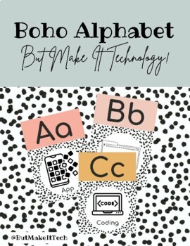 Preview of Technology Boho Alphabet Posters