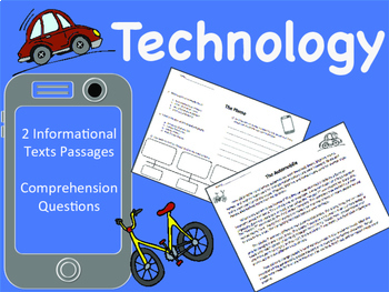 Preview of Technology: Informational Text, Comprehension Questions, Writing Prompts