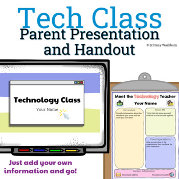 Preview of Technology Class Parent Presentation and Handout