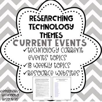 Preview of Technology Current Event Themes - Internet Research Activity