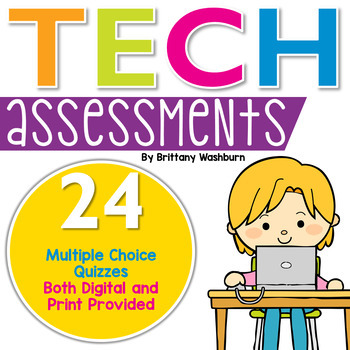Preview of Technology Curriculum Assessments BUNDLE of Print and Digital