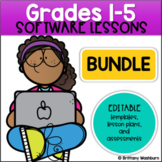 Technology Curriculum Software Lessons Bundle for Grades 1-5