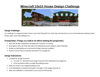 Instructional Technology / Minecraft Design Challenge