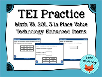 Preview of Technology Enhanced Item Practice: Math SOL 3.1a Place Value