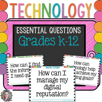 Preview of Technology Essential Questions Posters