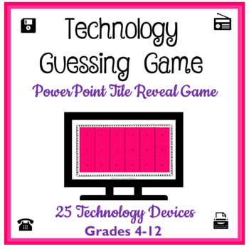 Preview of Technology Guessing Game PowerPoint Tile Reveal Game