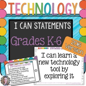 Preview of Technology I Can Statements K-6 Bundle