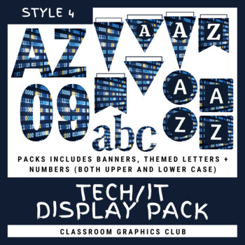 Preview of Technology / IT Classroom Display Pack (Style 4)