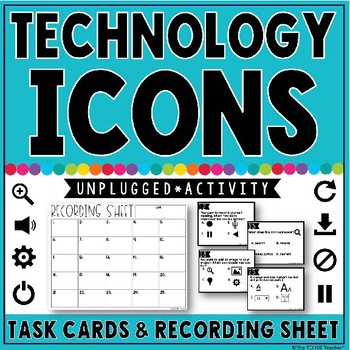 Preview of Technology Icons: Task Cards & Recording Sheet