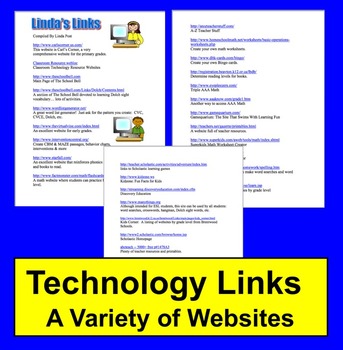 Preview of Technology Integration: Linda's Links to Websites