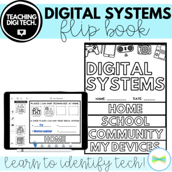 Preview of Technology Is All Around Us Digital Systems FLIP BOOK ACTIVITY + SEESAW VERSION