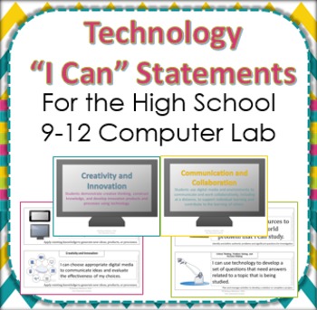 Preview of Technology I Can Statements for grades 9-12