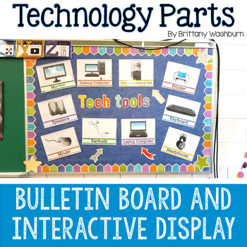 Preview of Technology Parts with Labels Display or Bulletin Board