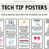 Technology Posters for Staff & Students - Tech Tips, Keybo