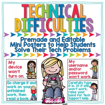 Preview of Technology Problem Solving Mini Posters Pack