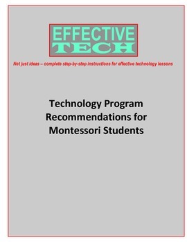 Preview of Technology Program Recommendations for Montessori Students