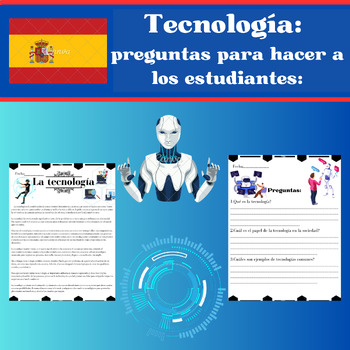 Preview of Technology : Questions to Ask Students and Answers IN ESPAÑOL