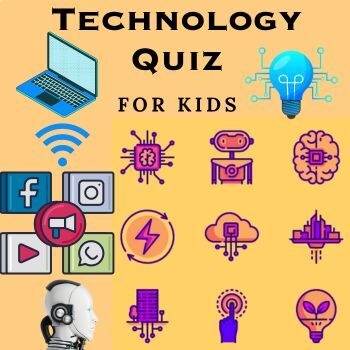 Preview of Technology Quiz Printable Worksheets for Kids