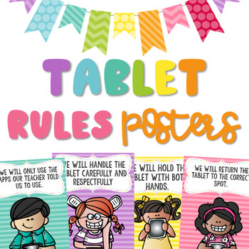Preview of Technology Rules Posters | For: Tablet, Ipad, Chromebook, & iPod