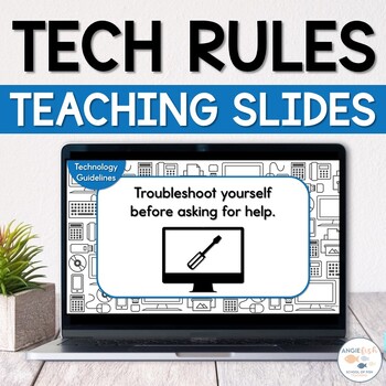 Preview of Technology Rules | Technology Expectations EDITABLE Slides