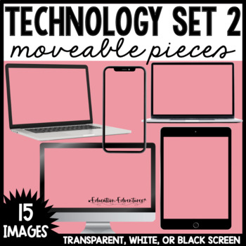 Preview of Technology Screens Moveable Pieces SET 2 Mockup Scene Creator Elements