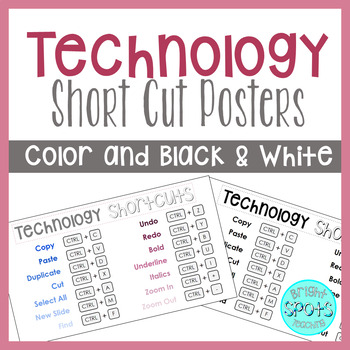 Preview of Technology Short Cut Posters