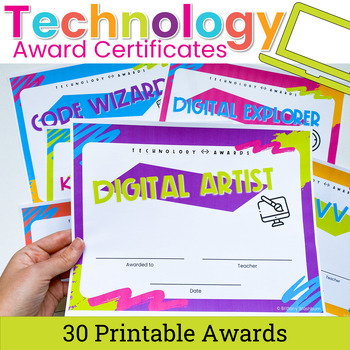 Preview of Technology Skills Award Certificates - End of Year Computer Lab