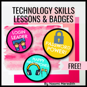 Preview of Technology Skills & Badges for Students | Back to School Mini Lessons