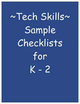 Preview of Technology Skills Checklist for Grades K-2