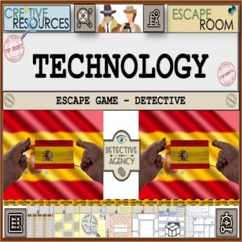 Preview of Technology Spanish Escape Room