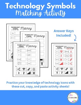 Preview of Technology Symbols | Matching Activity