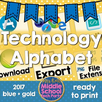 Preview of Technology Terms Alphabet Poster