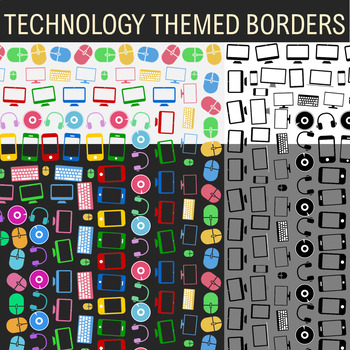 Preview of Technology Theme - 14 Borders, Frames, Clip Art