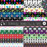Technology Theme Digital Paper - 21 Papers (B)