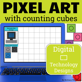 Preview of Technology Theme Digital Pixel Art STEM Challenges FREEBIE