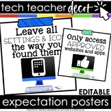 Technology Themed Decor Classroom Expectations Posters