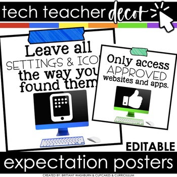 Preview of Technology Themed Decor Computer Expectations Posters 