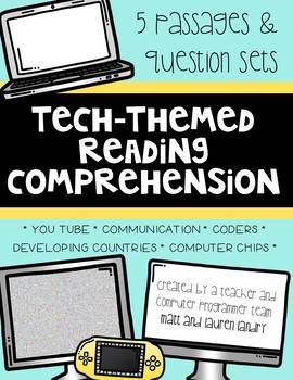 Preview of Technology Themed Reading Comprehension Passages and Questions