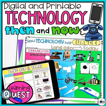 Preview of Technology Then & Now Independent Work - Long Ago and Today Activities